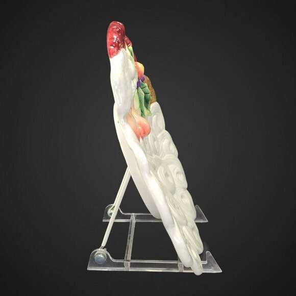 Fitz and Floyd Santa Claus‎ Candy Dish Wall Decor Cookie Plate Curly Beard Xmas - Picture 6 of 9